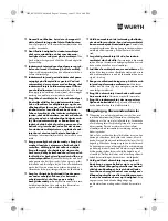 Preview for 81 page of Würth TG 12-A Translation Of The Original Operating Instructions