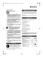 Preview for 101 page of Würth TG 12-A Translation Of The Original Operating Instructions