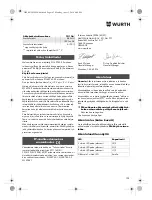 Preview for 102 page of Würth TG 12-A Translation Of The Original Operating Instructions