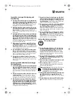 Preview for 110 page of Würth TG 12-A Translation Of The Original Operating Instructions