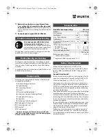 Preview for 111 page of Würth TG 12-A Translation Of The Original Operating Instructions