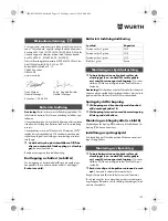 Preview for 112 page of Würth TG 12-A Translation Of The Original Operating Instructions