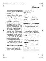 Preview for 122 page of Würth TG 12-A Translation Of The Original Operating Instructions