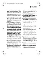 Preview for 129 page of Würth TG 12-A Translation Of The Original Operating Instructions