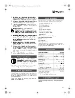 Preview for 131 page of Würth TG 12-A Translation Of The Original Operating Instructions