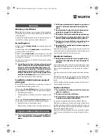 Preview for 134 page of Würth TG 12-A Translation Of The Original Operating Instructions