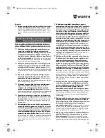 Preview for 138 page of Würth TG 12-A Translation Of The Original Operating Instructions