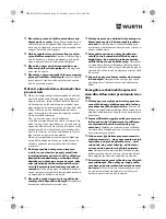 Preview for 139 page of Würth TG 12-A Translation Of The Original Operating Instructions