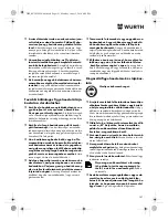 Preview for 151 page of Würth TG 12-A Translation Of The Original Operating Instructions