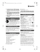 Preview for 152 page of Würth TG 12-A Translation Of The Original Operating Instructions