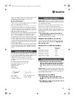 Preview for 163 page of Würth TG 12-A Translation Of The Original Operating Instructions