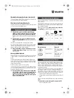 Preview for 164 page of Würth TG 12-A Translation Of The Original Operating Instructions