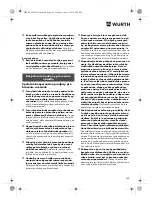 Preview for 169 page of Würth TG 12-A Translation Of The Original Operating Instructions