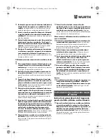 Preview for 179 page of Würth TG 12-A Translation Of The Original Operating Instructions