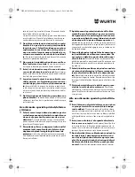 Preview for 181 page of Würth TG 12-A Translation Of The Original Operating Instructions