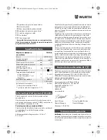 Preview for 183 page of Würth TG 12-A Translation Of The Original Operating Instructions