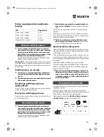 Preview for 194 page of Würth TG 12-A Translation Of The Original Operating Instructions