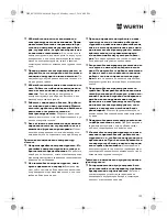 Preview for 199 page of Würth TG 12-A Translation Of The Original Operating Instructions