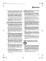 Preview for 222 page of Würth TG 12-A Translation Of The Original Operating Instructions