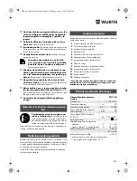 Preview for 223 page of Würth TG 12-A Translation Of The Original Operating Instructions