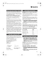 Preview for 224 page of Würth TG 12-A Translation Of The Original Operating Instructions