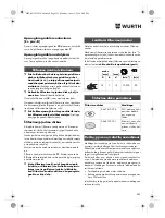 Preview for 225 page of Würth TG 12-A Translation Of The Original Operating Instructions