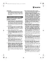 Preview for 231 page of Würth TG 12-A Translation Of The Original Operating Instructions