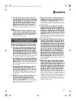 Preview for 242 page of Würth TG 12-A Translation Of The Original Operating Instructions