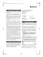 Preview for 246 page of Würth TG 12-A Translation Of The Original Operating Instructions