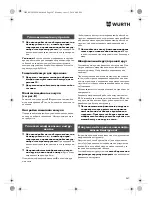 Preview for 247 page of Würth TG 12-A Translation Of The Original Operating Instructions