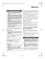 Preview for 249 page of Würth TG 12-A Translation Of The Original Operating Instructions