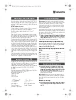 Preview for 265 page of Würth TG 12-A Translation Of The Original Operating Instructions