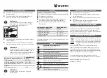 Предварительный просмотр 12 страницы Würth WLH 1+1 AC/R Operating Instructions Manual