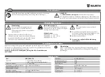 Предварительный просмотр 17 страницы Würth WLH 1+1 AC/R Operating Instructions Manual