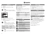 Предварительный просмотр 22 страницы Würth WLH 1+1 AC/R Operating Instructions Manual