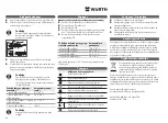 Предварительный просмотр 26 страницы Würth WLH 1+1 AC/R Operating Instructions Manual