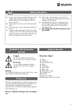 Preview for 15 page of Wurth Master 0864 500 Translation Of The Original Operating Instructions