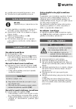 Preview for 119 page of wurth 0891 130 003 Translation Of The Original Operating Instructions