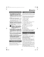 Предварительный просмотр 22 страницы wurth ASS 14-1/4 Translation Of The Original Operating Instructions