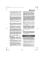 Предварительный просмотр 42 страницы wurth ASS 14-1/4 Translation Of The Original Operating Instructions