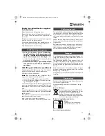 Предварительный просмотр 66 страницы wurth ASS 14-1/4 Translation Of The Original Operating Instructions