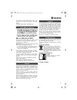 Предварительный просмотр 78 страницы wurth ASS 14-1/4 Translation Of The Original Operating Instructions