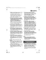 Предварительный просмотр 95 страницы wurth ASS 14-1/4 Translation Of The Original Operating Instructions