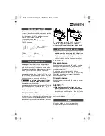 Предварительный просмотр 111 страницы wurth ASS 14-1/4 Translation Of The Original Operating Instructions