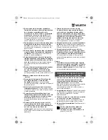 Предварительный просмотр 122 страницы wurth ASS 14-1/4 Translation Of The Original Operating Instructions