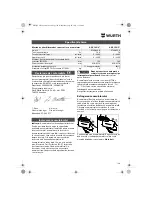 Предварительный просмотр 124 страницы wurth ASS 14-1/4 Translation Of The Original Operating Instructions