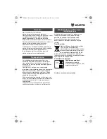 Предварительный просмотр 163 страницы wurth ASS 14-1/4 Translation Of The Original Operating Instructions