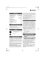 Предварительный просмотр 14 страницы wurth ASS18-1/2" HT Translation Of The Original Operating Instructions