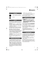 Предварительный просмотр 17 страницы wurth ASS18-1/2" HT Translation Of The Original Operating Instructions