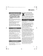 Предварительный просмотр 49 страницы wurth ASS18-1/2" HT Translation Of The Original Operating Instructions